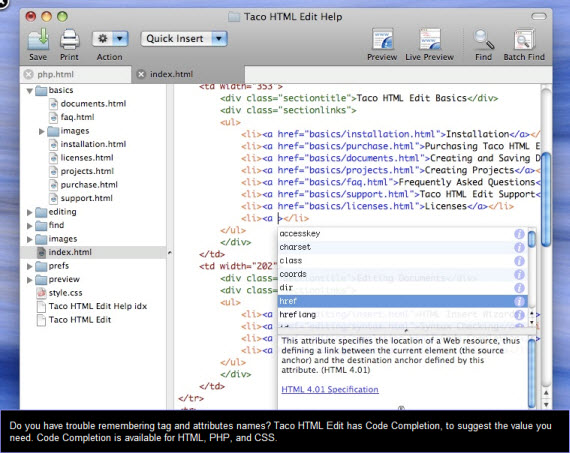 html editor like frontpage for mac